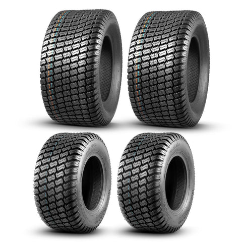 Image of Set of 4 Lawn Mower Turf Tires 16x6.5-8 Front & 23x10.5-12 Rear 4PR Tubeless