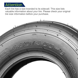 MaxAuto 4.80/4.00-8 Wheelbarrow Tire Universal Fit Mowers, Hand Trucks, Carts and More, Set of 2, Tubeless